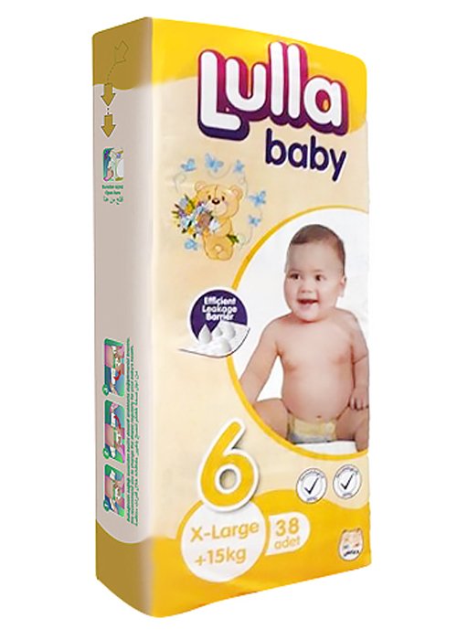 Scutece pentru copii LULLA BABY 6 XL 15+ kg 38 buc