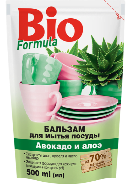 Gel pentru vesela BIO FORMULA 500 ml Avocado si aloe