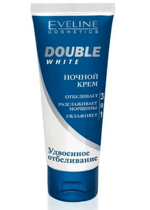 Крем для лица EVELINE DOUBLE WHITE 75 мл ночной
