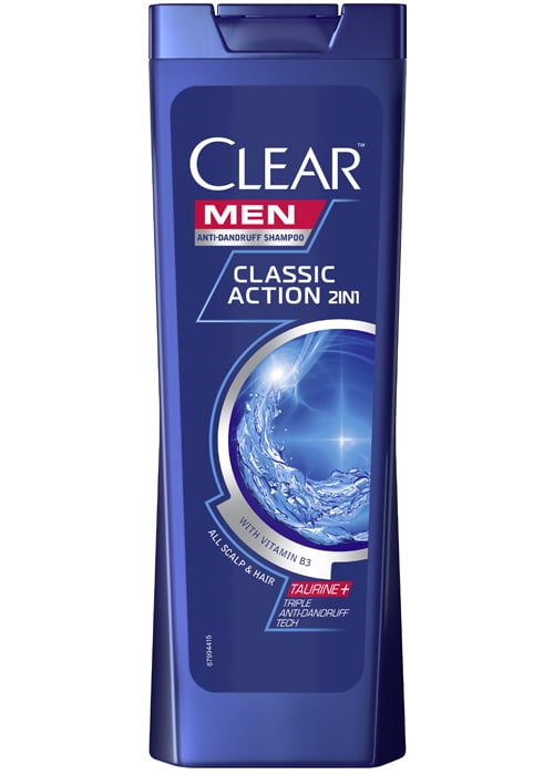 Sampon pentru par CLEAR 400 ml MEN Classic action 2in1