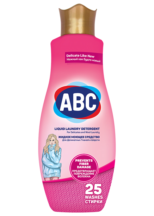 Стиральный жидкий порошок ABC 1.5 л Delicate