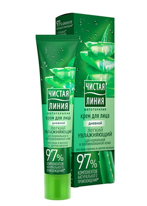 Crema pentru fata ЧИСТАЯ ЛИНИЯ 40 ml de zi Hidratanta pentru piele combinata