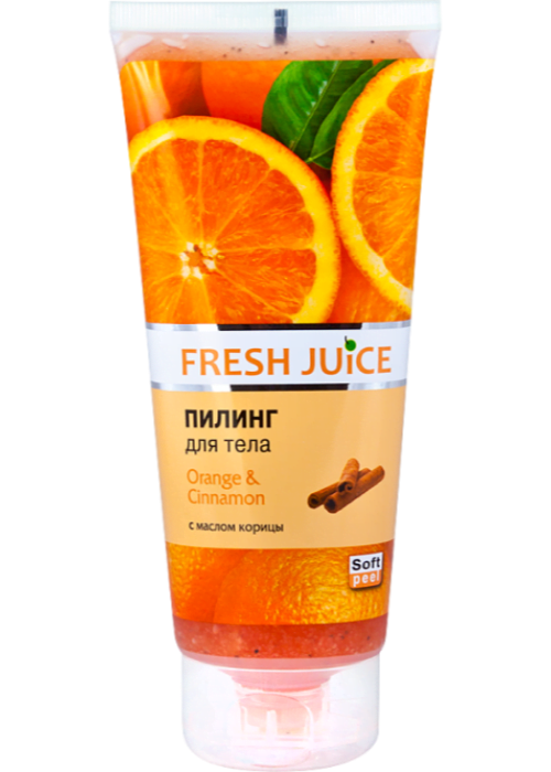 Exfoliere pentru corp FRESH JUICE 200 ml Orange si cinnamon