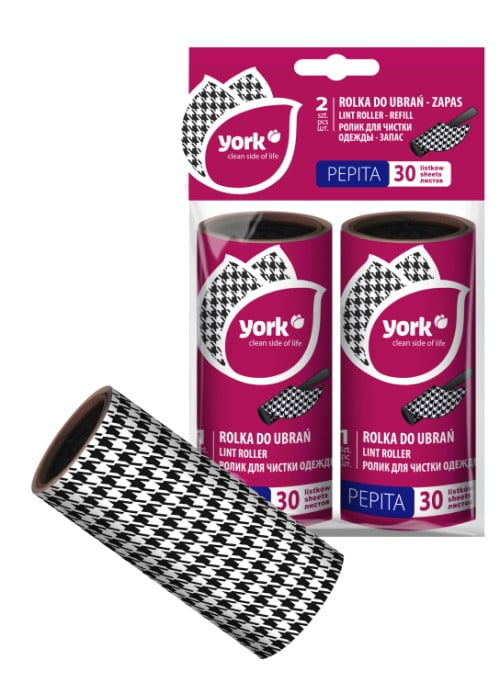 Ролик для чистки одежды YORK 2 шт Pepita запаска
