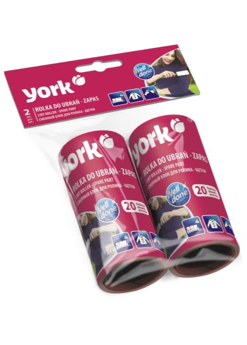 Ролик для чистки одежды YORK 2 шт запаска