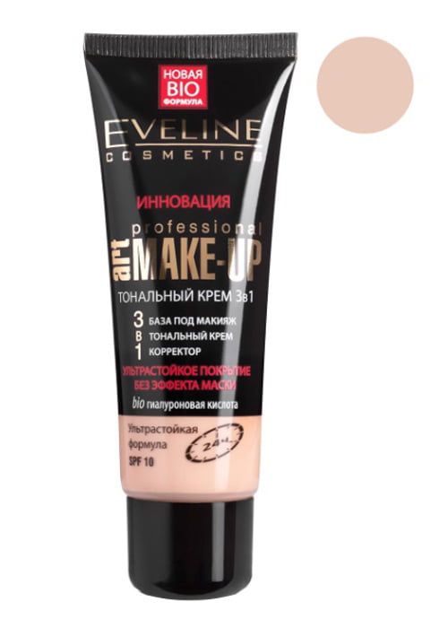 Fond de ten EVELINE ART MAKE UP 3in1 30 ml Fildes