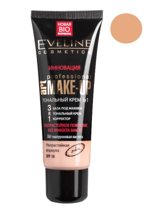 Fond de ten EVELINE ART MAKE UP 3in1 30 ml Natural