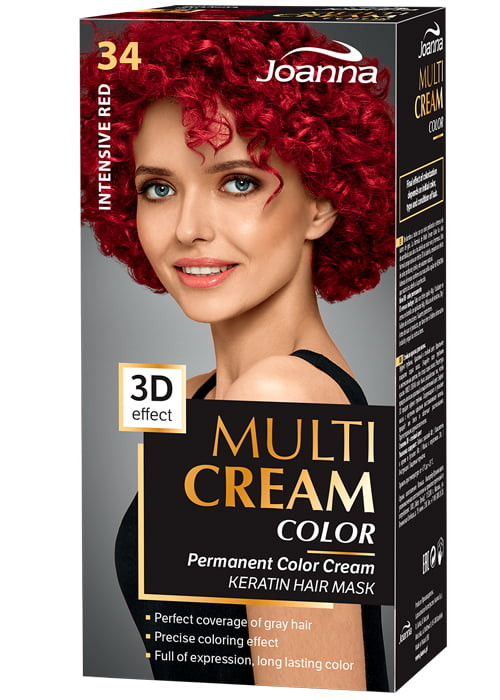 Краска для волос JOANNA MULTICREAM 3D №34 Красная карамель