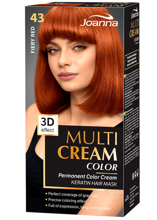 Vopsea pentru par JOANNA MULTICREAM 3D №43 Foc roscat