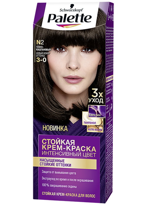 Vopsea pentru par PALETTE №N-2 Maro Intunecat