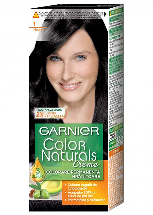 Vopsea pentru par GARNIER COLOR NATURALS №1+ Ultra negru