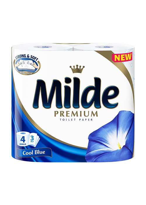 Hirtie igienica MILDE 3 str 4 buc Cool blue