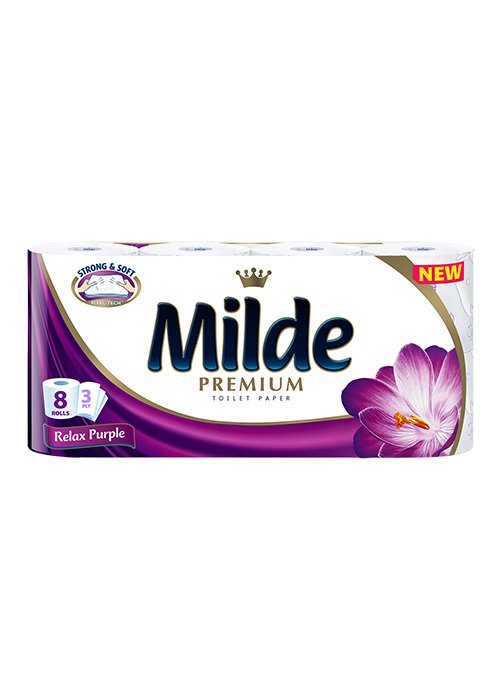 Hirtie igienica MILDE 3 str 8 buc Relax
