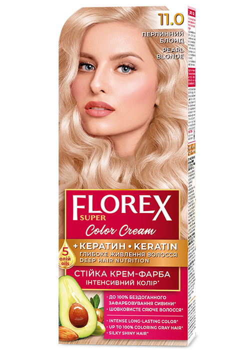 Vopsea pentru par crema FLOREX SUPER №11.0 Blond perla