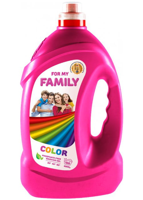 Стиральный жидкий порошок FAMILY 4 л Color