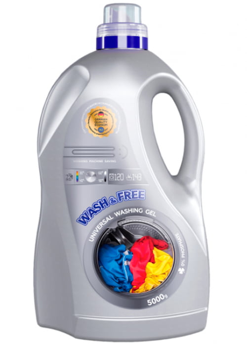 Стиральный жидкий порошок  WASH&FREE 5 л Universal