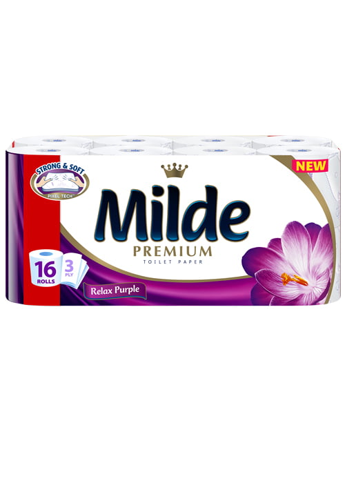 Hirtie igienica MILDE 3 str 16 buc Relax Perple