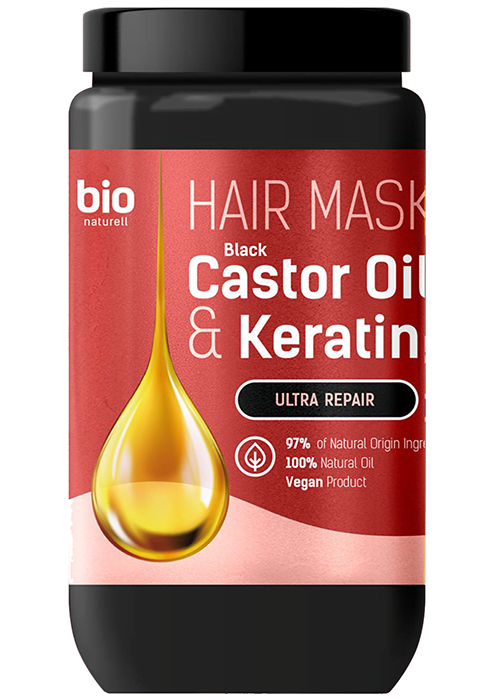 Masca pentru par BIO NATURELL 946 ml Black Castor Oil & Keratin