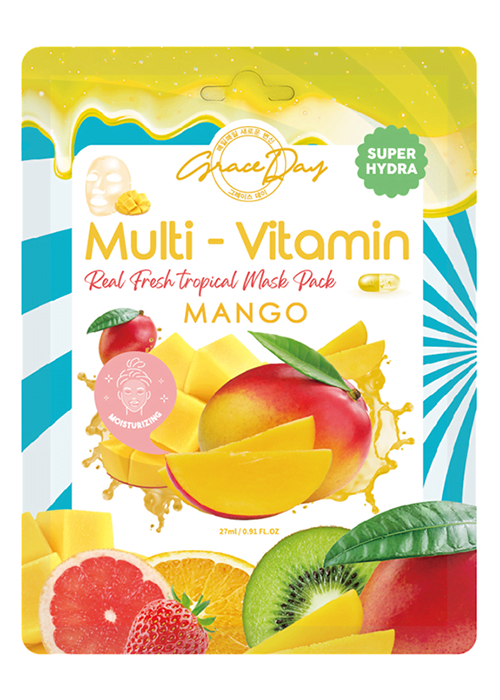 Masca de tesatura pentru fata GRACE DAY Multi-vitamin 27 ml Mango