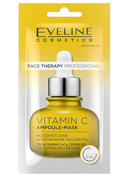 Masca fiola pentru fata EVELINE Face Therapy Professional 8 ml Vitamina C