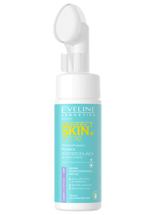 Пенка для умывания EVELINE Perfect Skin Acne 150 мл Микро пиллинг