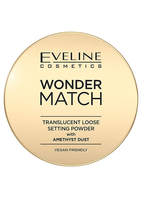 Пудра рассыпчатая EVELINE Wonder Match 6 г с аметистовой пылью