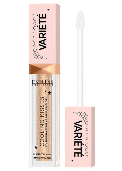 Блеск для губ EVELINE Variete Cooling Kisses 6,8мл № 01 для увеличения объема губ