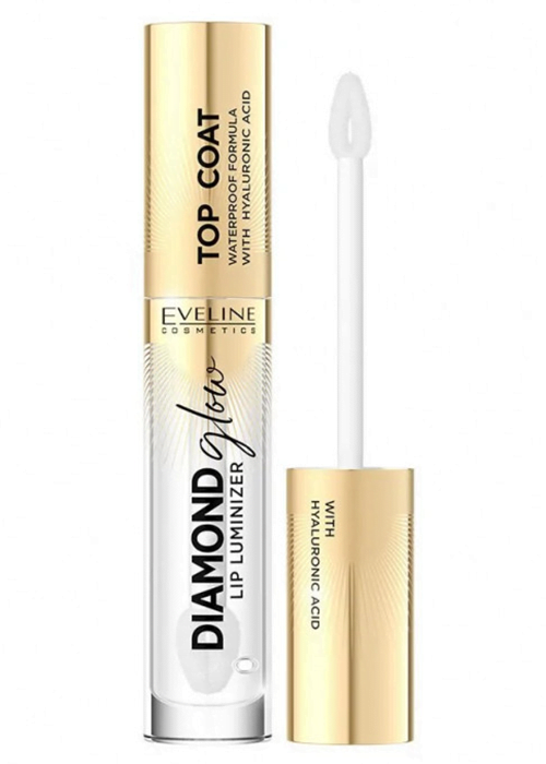 Luciu pentru buze EVELINE Diamond Glow Top Coat 4.5 ml № 01 rezistenta la apa